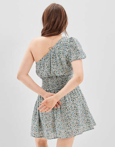 AE One-Shoulder Smocked Mini Dress
