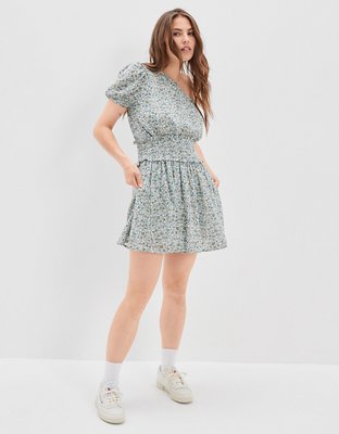 AE One-Shoulder Smocked Mini Dress