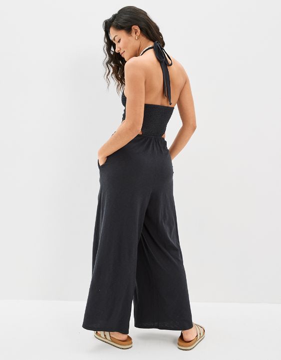 AE Smocked Cut-Out Jumpsuit