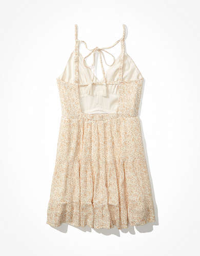 AE Floral Halter Babydoll Mini Dress