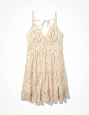 AE Vestido corto babydoll halter floral