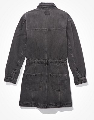 AE Denim Long-Sleeve Dress | American Eagle