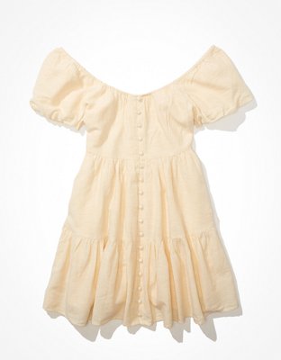 Женские платья American Eagle AE Striped Button-Front Babydoll Mini Dress — фото 3