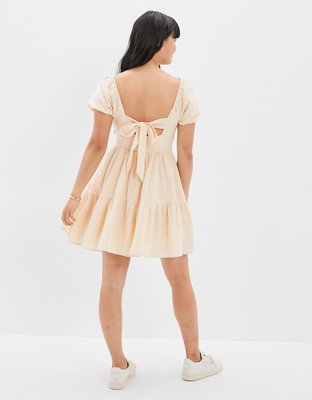 Женские платья American Eagle AE Striped Button-Front Babydoll Mini Dress — фото 2