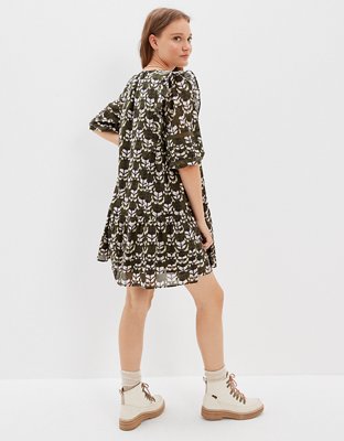 Женские платья American Eagle AE Pintuck Ruffle Babydoll Mini Dress — фото 2