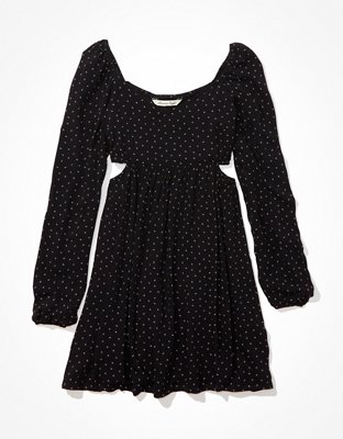 AE Cut-Out Long-Sleeve Mini Dress