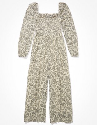 Buy AE Smocked Puff Sleeve Jumpsuit online