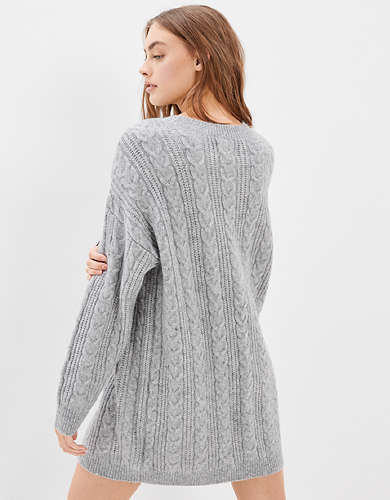 AE Cable Knit Sweater Mini Dress