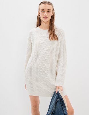 AE Cable Knit Sweater Mini Dress