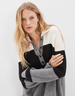 Женские платья American Eagle AE Striped Polo Sweater Dress — фото 4