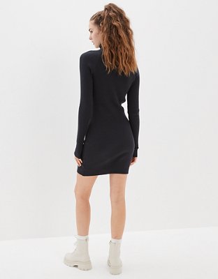 AE Turtleneck Long-Sleeve Mini Dress
