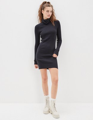 AE Turtleneck Long-Sleeve Mini Dress