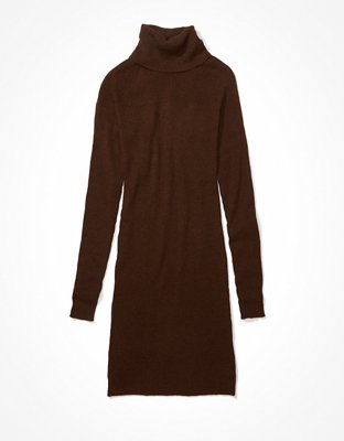 AE Turtleneck Long-Sleeve Mini Dress