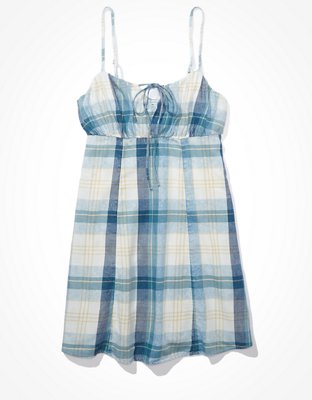 AE Plaid Mini Slip Dress