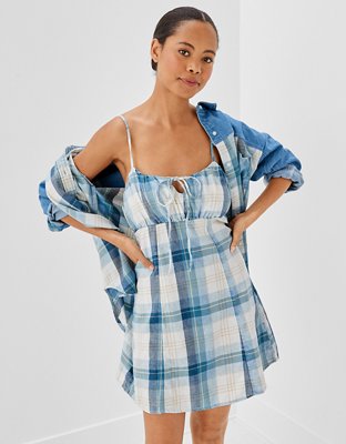 AE Plaid Mini Slip Dress