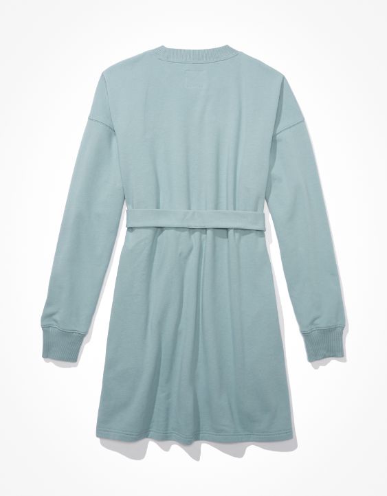 AE Tie-Waist Fleece Mini Dress