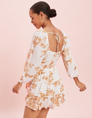 AE Floral Wrap-Front Mini Dress