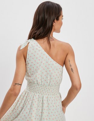 AE One-Shoulder Tiered Midi Dress