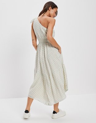 AE One-Shoulder Tiered Midi Dress