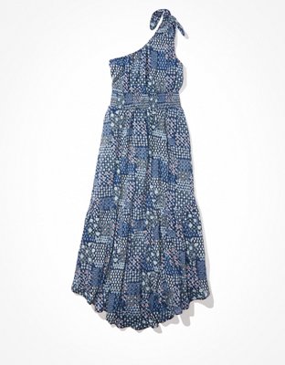 AE One-Shoulder Tiered Midi Dress