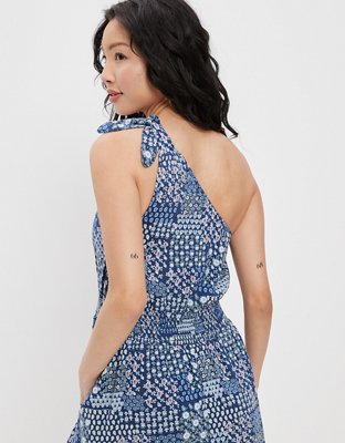 AE One-Shoulder Tiered Midi Dress