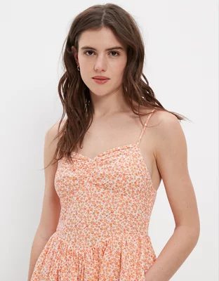 AE Floral Corset Midi Dress