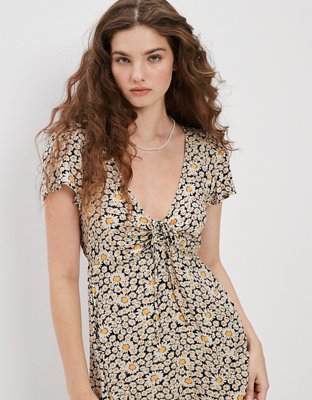 AE Floral Cinched Front Mini Dress