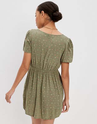 AE Floral Cinched Front Mini Dress