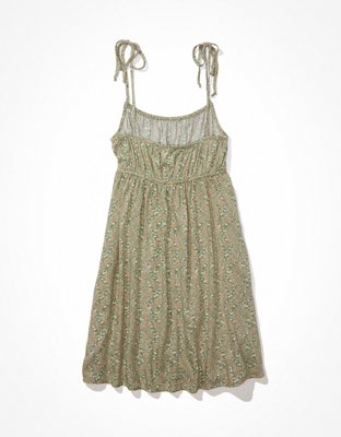 AE Ruched Square Neck Mini Dress