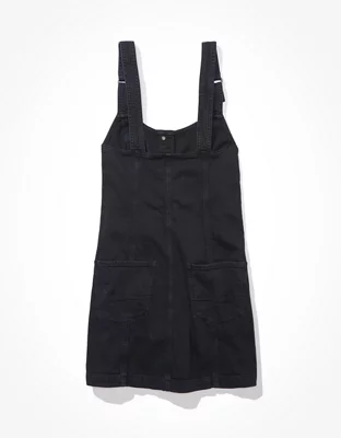 AE Button-Front Denim Mini Dress