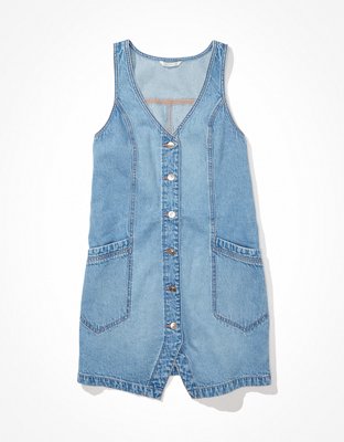 Женские платья American Eagle AE Denim Pinafore Mini Dress — фото 3