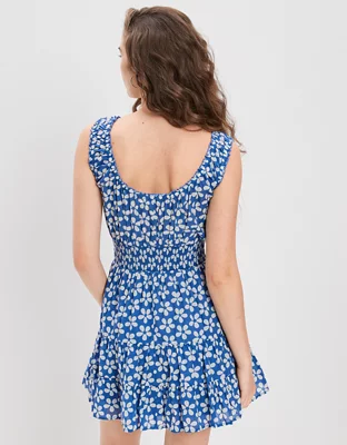 AE Floral Smocked Waist Tank Mini Dress