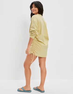 AE Side Cinch Fleece Mini Dress