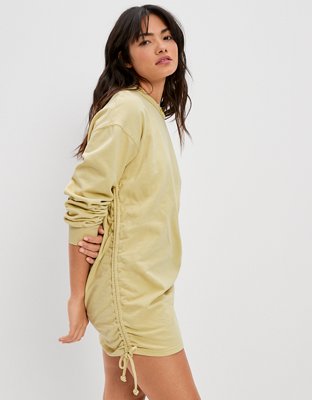 AE Side Cinch Fleece Mini Dress