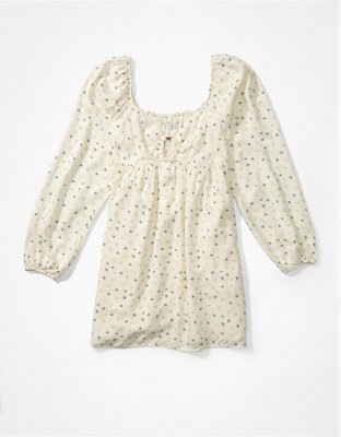 Женские платья American Eagle AE Long-Sleeve Ring-Front Midi Dress — фото 3