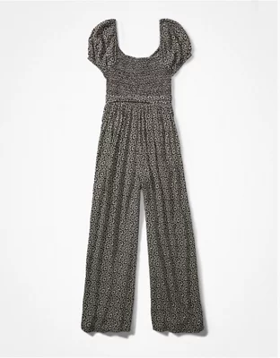 Ae Ruched Puff Sleeve Jumpsuit 2110