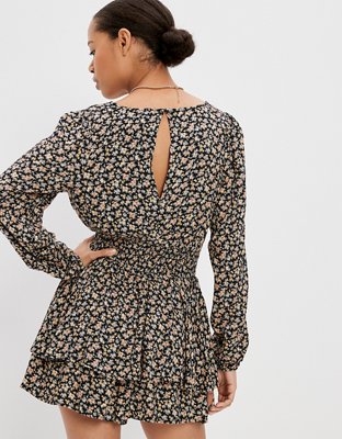 American Eagle AE Printed V-Neck Tiered Romper — фото 2