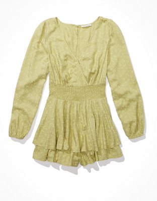 AE Puff Sleeve Smocked Romper