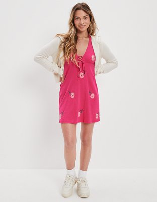 AE Halter Tie Mini Dress