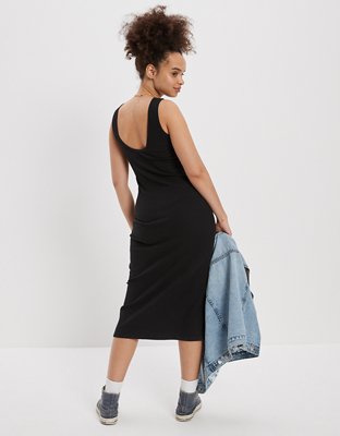 AE Ribbed Knit Midi Dress