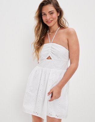 AE Vestido Corto Halter con Fruncido