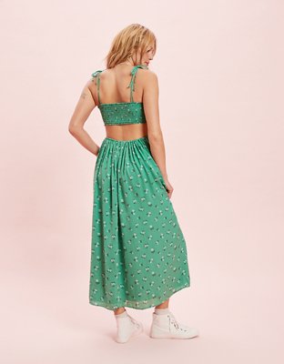 AE Silky Ruched Midi Dress
