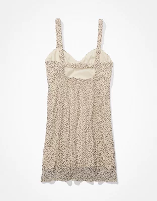 AE Ruched Mesh Slip Mini Dress