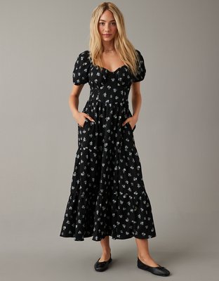 AE Asymmetrical Tiered Midi Dress