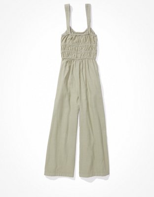 AE Smocked Cinched-Waist Jumpsuit