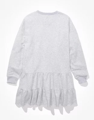 AE Fleece Tiered Sweatshirt Mini Dress