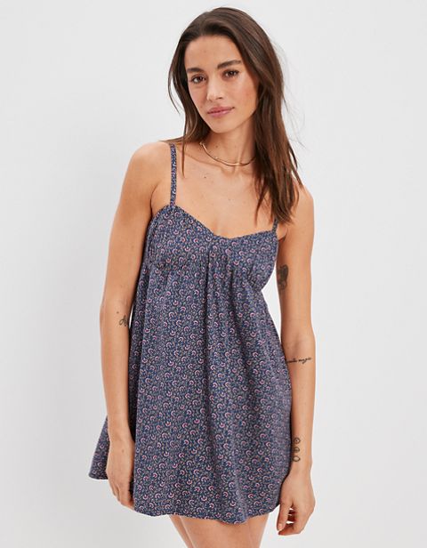 Женские платья American Eagle AE Floral Ruched Corset Babydoll Mini Dress