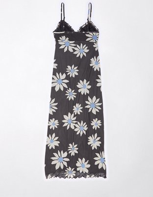 AE Mesh Slip Midi Dress