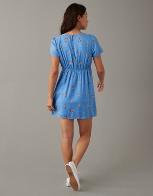 AE Floral Short-Sleeve Mini Dress