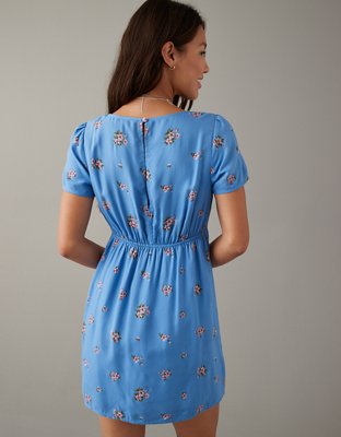 AE Floral Short-Sleeve Mini Dress